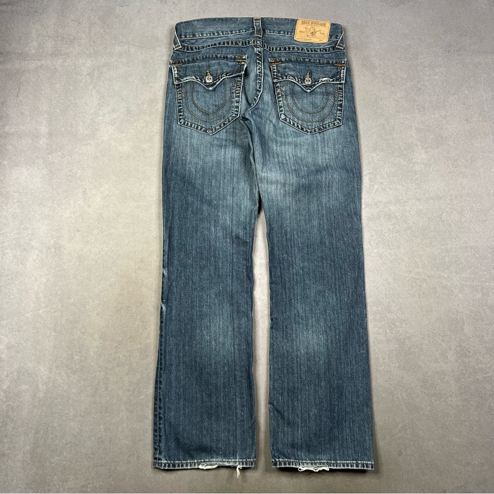 True Religion Straight Leg Blue Jeans